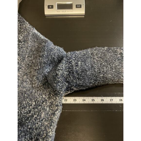 PrAna Womens Cardigan Large Blue Gray Wool Blend Open Front Duster Boho Cozy - Picture 5 of 7